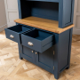 Westbury Blue Painted 2 Door Glazed Dresser Sideboard