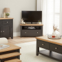 Cheshire Black Painted Oak Corner TV Unit – Up to 46” Widescreen Size