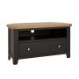 Cheshire Black Painted Oak Corner TV Unit – Up to 46” Widescreen Size