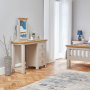 Cotswold Grey Pedestal Dressing Table Set with Mirror
