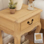 French Chateau Oak 1 Drawer Bedside Table