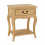 French Chateau Oak 1 Drawer Bedside Table