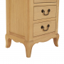 French Chateau Oak 3 Drawer Bedside Table