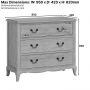 French Chateau Oak 3 Drawer Chest of Drawers