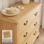 French Chateau Oak 3 Drawer Chest of Drawers