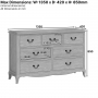French Chateau Oak 7 Drawer Wide Chest of Drawers