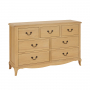 French Chateau Oak 7 Drawer Wide Chest of Drawers