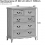 French Chateau Oak 2 over 3 Chest of Drawers