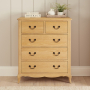 French Chateau Oak 2 over 3 Chest of Drawers