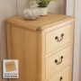 French Chateau Oak 5 Drawer Tallboy Chest of Drawers