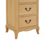French Chateau Oak 5 Drawer Tallboy Chest of Drawers