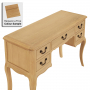 French Chateau Oak Dressing Table Desk