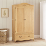 French Chateau Oak 2 Door Double Wardrobe with Drawer