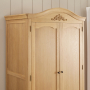 French Chateau Oak 2 Door Double Wardrobe with Drawer