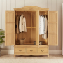 French Chateau Oak Triple 3 Door Wardrobe with 3 Drawers