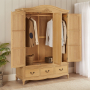 French Chateau Oak Triple 3 Door Wardrobe with 3 Drawers