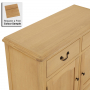 French Chateau Oak Medium 2 Door Sideboard with 2 Drawers