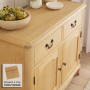 French Chateau Oak Medium 2 Door Sideboard with 2 Drawers