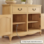 French Chateau Oak Medium 2 Door Sideboard with 2 Drawers
