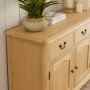French Chateau Oak Large 3 Door Sideboard with 3 Drawers