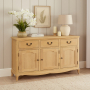 French Chateau Oak Large 3 Door Sideboard with 3 Drawers