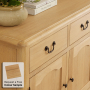 French Chateau Oak Large 3 Door Sideboard with 3 Drawers