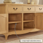 French Chateau Oak Large 3 Door Sideboard with 3 Drawers