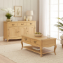 French Chateau Oak Large 3 Door Sideboard with 3 Drawers