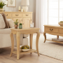 French Chateau Oak Sofa Side Table