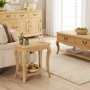 French Chateau Oak Sofa Side Table
