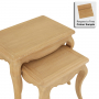 French Chateau Oak Nest of 2 Tables