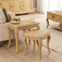 French Chateau Oak Nest of 2 Tables