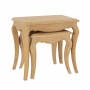 French Chateau Oak Nest of 2 Tables