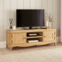 French Chateau Oak Large Widescreen TV Stand – Fits TVs up to 65”