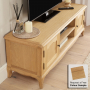 French Chateau Oak Large Widescreen TV Stand – Fits TVs up to 65”
