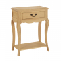 French Chateau Oak Small Console Table with 1 Drawer
