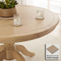 Whitewash Oak 1.2m Round Dining Table and 4 Dining Chair Set