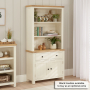 Marbury Cream Painted Medium Sideboard with Bookcase Dresser Top
