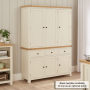 Marbury Cream Painted Triple Kitchen Larder Pantry Cupboard
