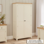 Marbury Cream Painted Double Shaker Kitchen Pantry Cupboard