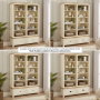 Marbury Cream Painted Extra Large Grand Double Library Bookcase with 2 Drawers