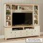 Marbury Cream Painted XXL Widescreen TV Media Storage Grand Wall Unit - Up to 60" TV Size