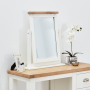 Cheshire White Twin Pedestal Dressing Table Set with Mirror + Chair