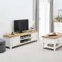 Cheshire White Painted Large Widescreen TV Unit - Up to 80" TV Size