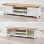 Cheshire White Painted Large Widescreen TV Unit - Up to 80" TV Size