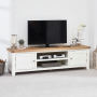 Cheshire White Painted Large Widescreen TV Unit - Up to 80" TV Size