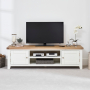 Cheshire White Painted Large Widescreen TV Unit - Up to 80" TV Size