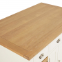 Cheshire White Painted Large Kitchen Island with Bar Table Top (4 Seater)