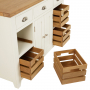 Cheshire White Painted Large Kitchen Island with Bar Table Top (4 Seater)