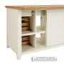 Cheshire White Painted Large Kitchen Island with Bar Table Top (4 Seater)